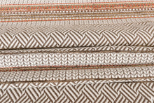 Load image into Gallery viewer, Autumn Horse and Carriage Patterned Plush Upholstery Fabric