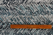 Load image into Gallery viewer, Ocean Blue and Grey Plush Upholstery Fabric