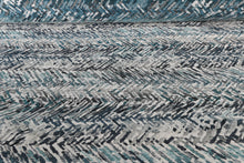 Load image into Gallery viewer, Ocean Blue and Grey Plush Upholstery Fabric