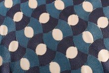 Load image into Gallery viewer, Like it Loud Navy Blue Patterned Plush Upholstery Fabric