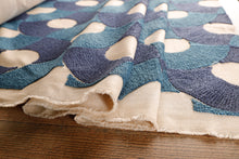 Load image into Gallery viewer, Like it Loud Navy Blue Patterned Plush Upholstery Fabric