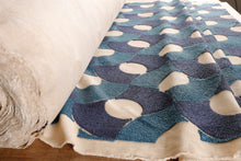 Load image into Gallery viewer, Like it Loud Navy Blue Patterned Plush Upholstery Fabric