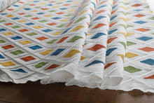 Load image into Gallery viewer, Embroidered Colorful Diamond Patterned Upholstery Fabric
