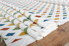 Load image into Gallery viewer, Embroidered Colorful Diamond Patterned Upholstery Fabric