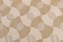Load image into Gallery viewer, Like it Loud Cream & White Patterned Plush Upholstery Fabric