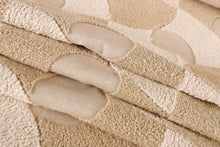 Load image into Gallery viewer, Like it Loud Cream & White Patterned Plush Upholstery Fabric