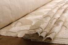 Load image into Gallery viewer, Like it Loud Cream & White Patterned Plush Upholstery Fabric