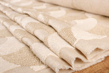 Load image into Gallery viewer, Like it Loud Cream & White Patterned Plush Upholstery Fabric