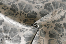 Load image into Gallery viewer, Meadow Lane Smoke Blue Floral Patterned Upholstery Fabric