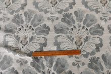 Load image into Gallery viewer, Meadow Lane Smoke Blue Floral Patterned Upholstery Fabric