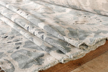 Load image into Gallery viewer, Meadow Lane Smoke Blue Floral Patterned Upholstery Fabric