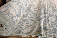 Load image into Gallery viewer, Meadow Lane Smoke Blue Floral Patterned Upholstery Fabric