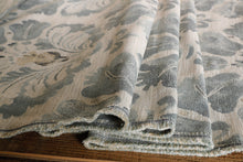 Load image into Gallery viewer, Meadow Lane Smoke Blue Floral Patterned Upholstery Fabric