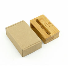 Load image into Gallery viewer, Beloved natural bamboo speaker and stand for smart phone