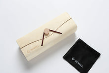 Load image into Gallery viewer, wood sunglasses, wooden sunglasses, Bewell sunglasses, engraved sunglasses