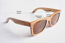 Load image into Gallery viewer, wooden sunglasses, polarized sunglasses, engraved sunglasses, bewell sunglasses